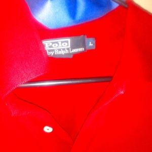 Polo by Ralph Lauren bright red size large
